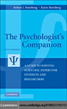 Image for The psychologist's companion: a guide to writing scientific papers for students and researchers