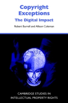 Image for Copyright exceptions: the digital impact
