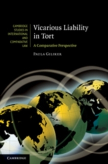 Image for Vicarious liability in tort: a comparative perspective