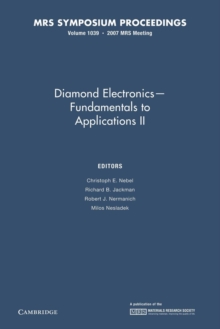 Image for Diamond Electronics - Fundamentals to Applications II: Volume 1039