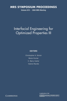 Image for Interfacial Engineering for Optimized Properties III: Volume 819