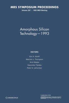 Image for Amorphous Silicon Technology 1993: Volume 297