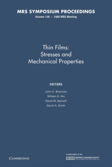 Image for Thin Films: Volume 130