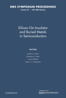 Image for Silicon-on-Insulator and Buried Metals in Semiconductors: Volume 107