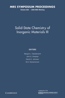 Image for Solid-State Chemistry of Inorganic Materials III: Volume 658