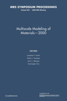Image for Multiscale Modeling of Materials - 2000: Volume 653