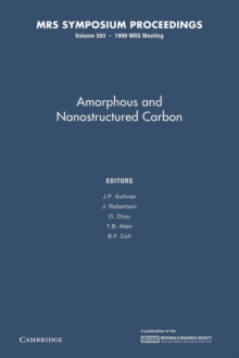 Image for Amorphous and Nanostructured Carbon: Volume 593