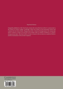 First Book of Psalms in the Text of G.1.