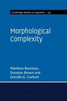 Image for Morphological Complexity