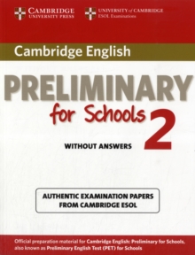 Image for Cambridge English preliminary for schools2,: Without answers :