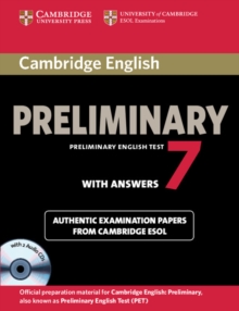 Image for Cambridge English preliminary 7: Student's book with answers :