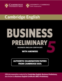 Image for Cambridge English Business 5 Preliminary Student's Book with Answers