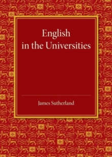 Image for English in the Universities