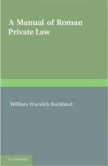 Manual of Roman Private Law