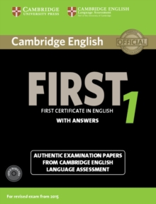 Image for Cambridge English First 1 for Revised Exam from 2015 Student's Book Pack (Student's Book with Answers and Audio CDs (2)) : Authentic Examination Papers from Cambridge English Language Assessment