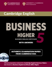 Image for Cambridge English Business 5 Higher Self-study Pack (Student's Book with Answers and Audio CD)