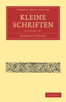 Image for Kleine Schriften 4 Volume Paperback Set
