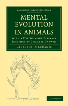 Image for Mental Evolution in Animals : With a Posthumous Essay on Instinct by Charles Darwin