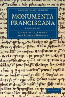 Image for Monumenta Franciscana 2 Volume set