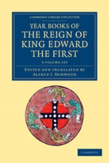 Year Books of the Reign of King Edward the First 5 Volume Set