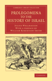Image for Prolegomena to the History of Israel : With a Reprint of the Article 'Israel' from the Encyclopaedia Britannica