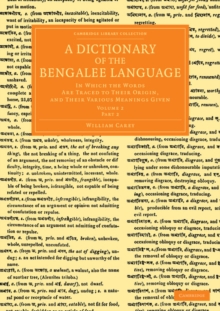 Dictionary of the Bengalee Language