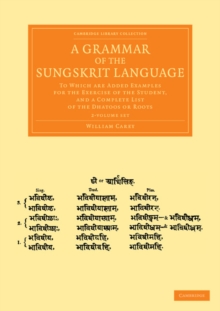 Grammar of the Sungskrit Language 2 Volume Set