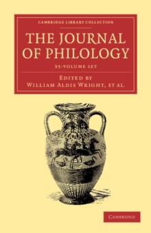 Image for The Journal of Philology 35 Volume Set