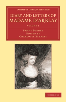 Image for Diary and Letters of Madame d'Arblay: Volume 3 : Edited by her Niece