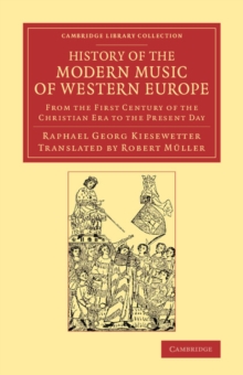 History of the Modern Music of Western Europe