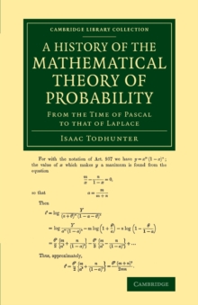History of the Mathematical Theory of Probability