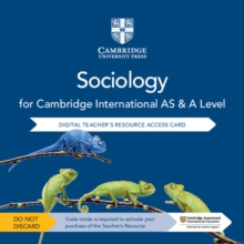 Image for Cambridge International AS & A Level Sociology Digital Teacher's Resource Access Card