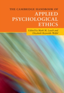 Image for The Cambridge handbook of applied psychological ethics