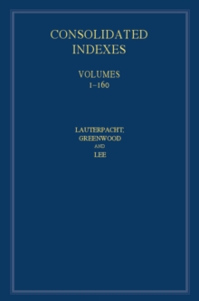 Image for International Law Reports, Consolidated Index: Volumes 1-160