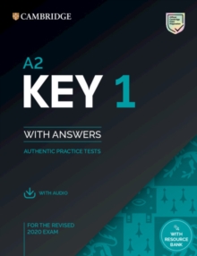 Image for A2 key 1 for the revised 2020 exam  : authentic practice testsStudent's book with answers