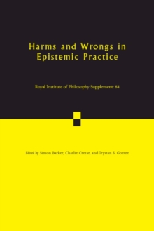 Image for Harms and Wrongs in Epistemic Practice