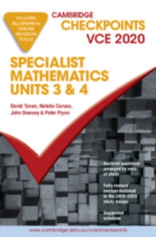 Image for Cambridge Checkpoints VCE Specialist Mathematics Units 3&4 2020