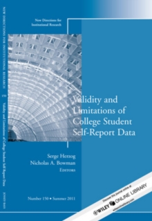 Image for Validity and Limitations of College Student Self-Report Data