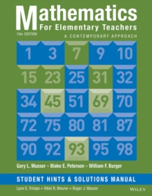 Image for Mathematics for Elementary Teachers, Student Hints and Solutions Manual