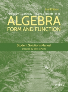Image for Algebra  : form and function student solutions manual