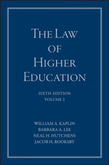 Image for Law Of Higher Education Volume 2 A Compr