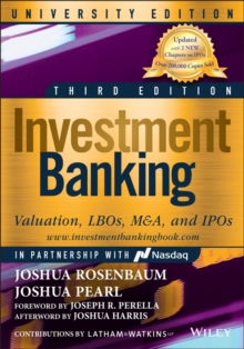 Image for Investment banking  : valuation, LBOs, M&A, and IPOs