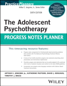Image for The adolescent psychotherapy progress notes planner
