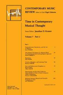 Image for Time in contemporary musical thought