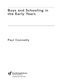 Image for Boys and schooling in the early years