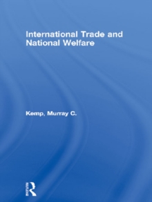 Image for International trade and national welfare