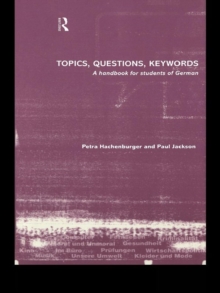 Image for Topics, questions, key words: a handbook for students of German