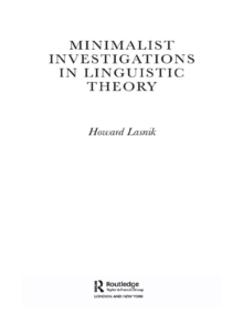 Image for Minimalist Investigations in Linguistic Theory
