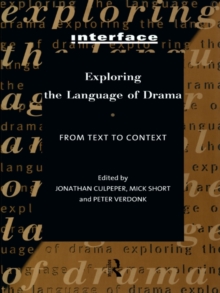 Image for Exploring the language of drama: from text to context
