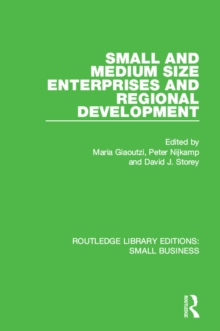 Image for Small and medium size enterprises and regional development